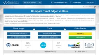 TimeLedger vs Xero 2019 Comparison | FinancesOnline
