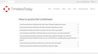 How to access the LiveStream – TimelessToday