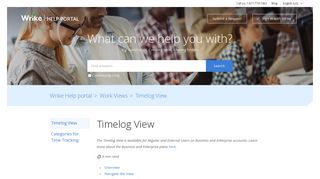 Timelog View – Wrike Help portal