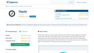 Timely Reviews and Pricing - 2019 - Capterra