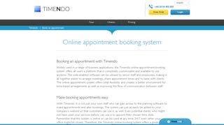 Online booking appointment system - Timendo