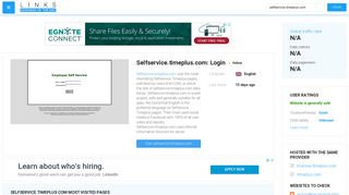 Visit Selfservice.timeplus.com - Login.