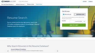 Resume Database - CareerBuilder for Employers