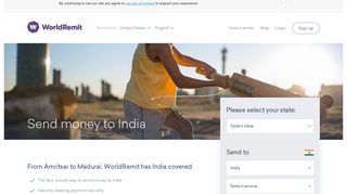 Send Money to India | Online Money Transfer | WorldRemit