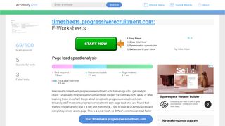 Access timesheets.progressiverecruitment.com. E-Worksheets