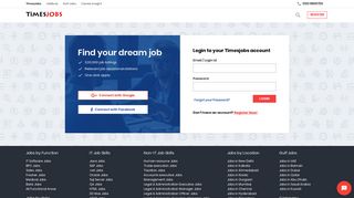 Timesjobs::Login - Search India's best jobs available online