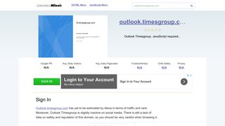 Outlook.timesgroup.com website. Sign In.