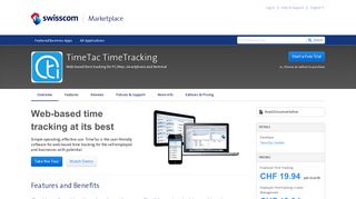 TimeTac TimeTracking by TimeTac GmbH | Swisscom Marketplace