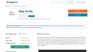 Time To Pet Reviews and Pricing - 2019 - Capterra