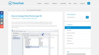 How to change Client Portal Login ID | TimeTrak