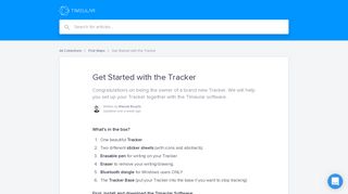 Get Started with the Tracker | Timeular Help Center