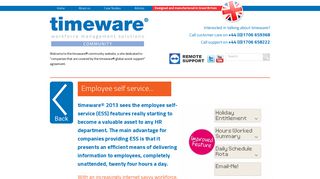 Employee self service... | timeware