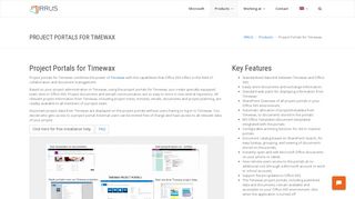 Project Portals for Timewax - IRRUS