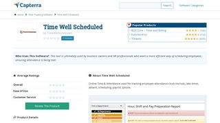 Time Well Scheduled Reviews and Pricing - 2019 - Capterra