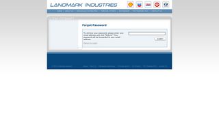 Lost your Password? - Landmark Industries