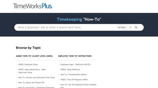 TimeWorksPlus | Support Center - Login