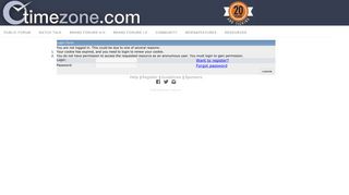 TimeZone : Login Form - TimeZone forum