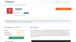 TIMIFY Reviews and Pricing - 2019 - Capterra