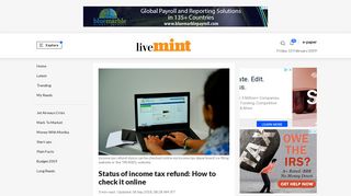 Status of income tax refund: How to check it online - Livemint