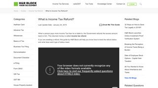 Income Tax Refund | Online Refund Status Check | H&R Block