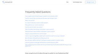 FAQ - Account Kit