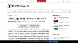 Tinder Login Failed – How to Fix This Issue? - TechTricksWorld