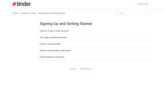 Signing Up and Getting Started – Tinder