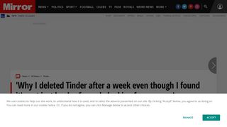 'Why I deleted Tinder after a week even though I found it's not just ...