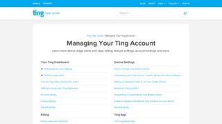 Managing Your Ting Account – Ting Help Center