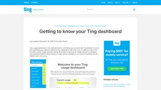 Getting to know your Ting dashboard – Ting Help Center