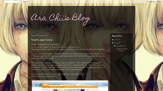 Ara Chii's Blog: TinierMe Japan Tutorial