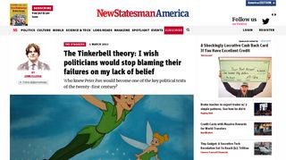 The Tinkerbell theory: I wish politicians would stop blaming their ...