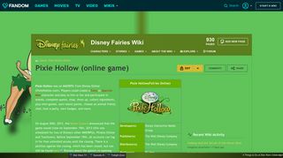 Pixie Hollow (online game) | Disney Fairies Wiki | FANDOM ...