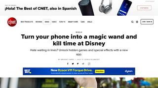 Turn your phone into a magic wand and kill time at Disney - CNET