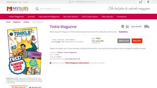 Buy Tinkle Magazine Subscription - ACK Media Direct - MySubs