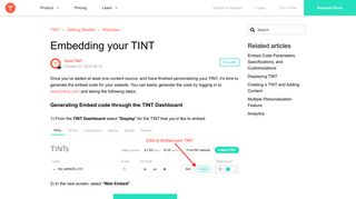 Embedding your TINT – TINT
