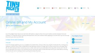 Tiny Mighty Power | Online Bill and My Account