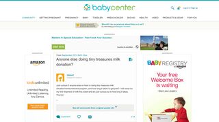 Anyone else doing tiny treasures milk donation? - BabyCenter