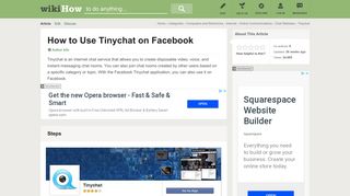 How to Use Tinychat on Facebook: 8 Steps (with Pictures) - wikiHow