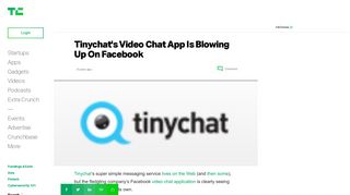 Tinychat's Video Chat App Is Blowing Up On Facebook | TechCrunch