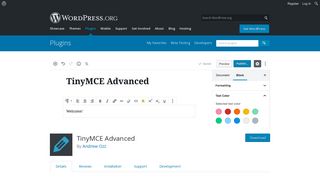 TinyMCE Advanced | WordPress.org