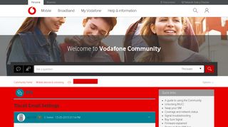 Tiscali Email Settings - Community home - Vodafone Community