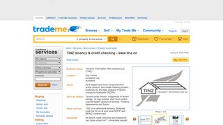 TINZ tenancy & credit checking - www.tinz.nz | Trade Me