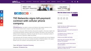 TIO Networks signs bill-payment contract with cellular phone company ...