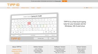 TIPP10 - Free Touch Typing Tutor | Online and Software Training