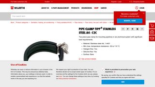 Buy A4 stainless steel pipe clamp TIPP online