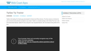 TipSee Tip Tracker – Web Coast Apps