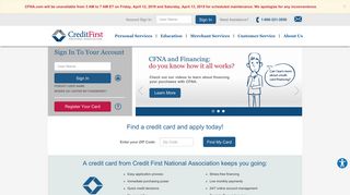CFNA: Credit First National Association