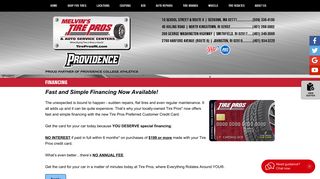 Financing | Melvin's Tire Pros