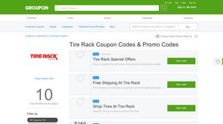 Tire Rack Coupons, Promo Codes & Deals 2019 - Groupon
